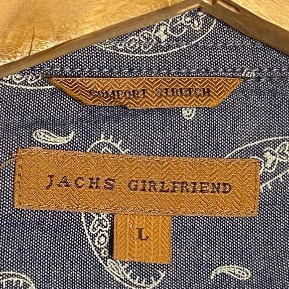 JACHS Girlfriend Flannel Womens Large Buffalo Plaid Black‎ White Western - Picture 7 of 10